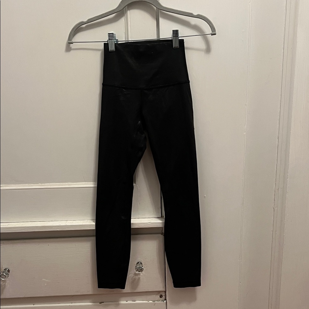 Kids Black Shimmery Lululemon Leggings